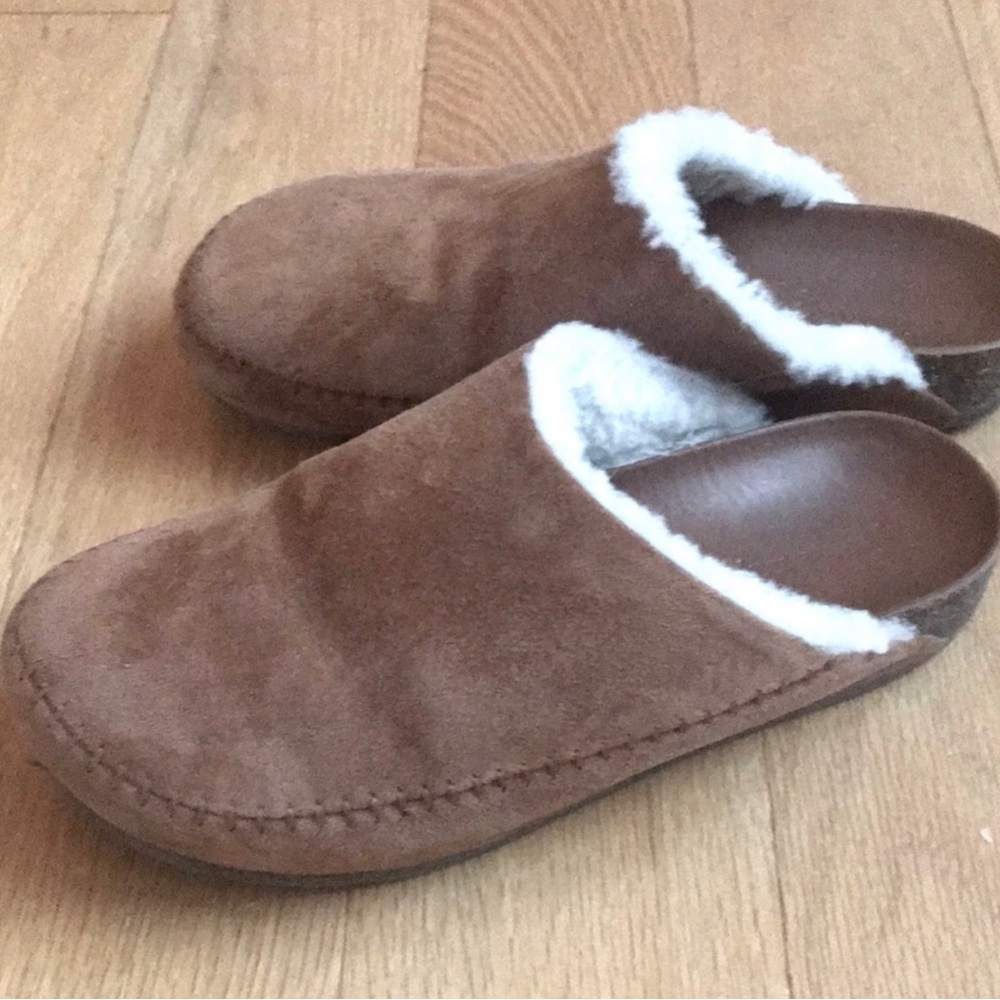 Jenni Kayne Shearling-lined Moc Clogs Mules Sz 38 / US 8